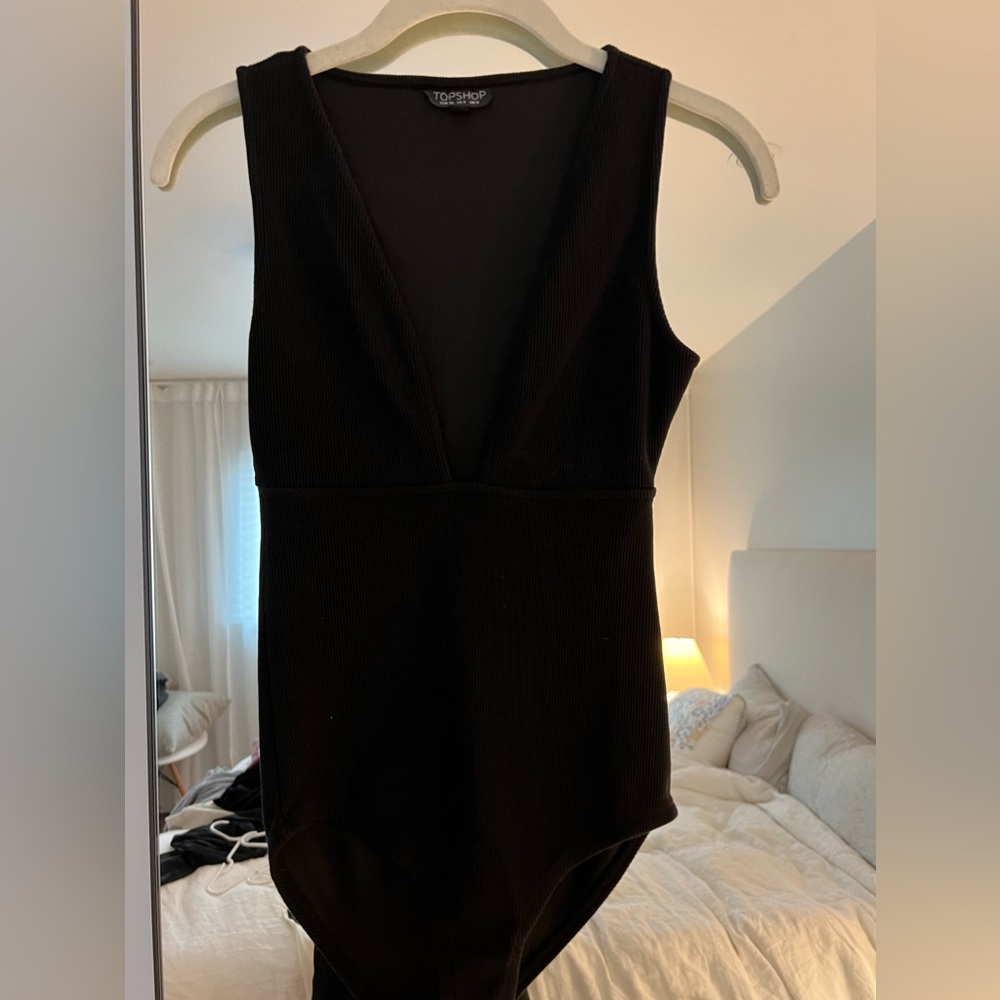 Top shop plunge neck bodysuit